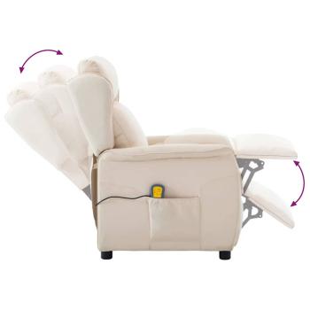 Massagesessel Creme Stoff