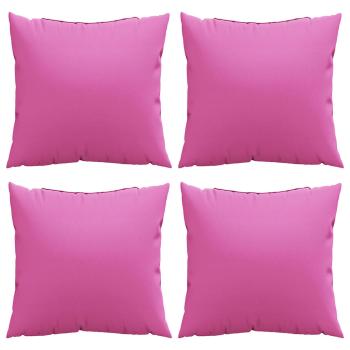 Sofakissen 4 Stück Rosa 40x40 cm Stoff