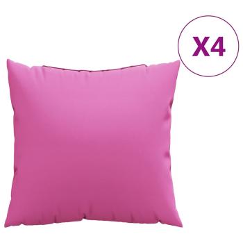 Sofakissen 4 Stück Rosa 40x40 cm Stoff