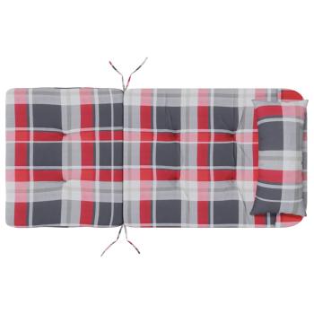 Stuhlkissen 2 Stk. Oxford-Stoff Rotkariert 58 x 77 x 4,5 cm