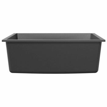 Küchenspülbecken mit Überlaufloch in Grauem Granit