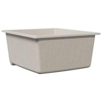 Küchenspüle mit Überlaufloch Beiger Granit