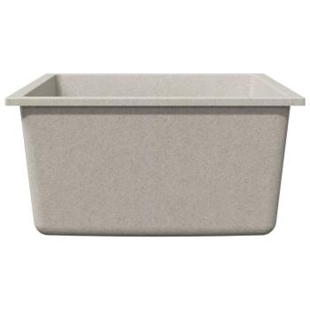 Küchenspüle mit Überlaufloch Beiger Granit
