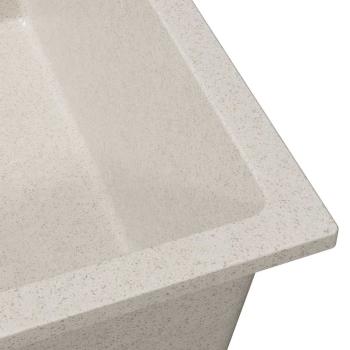Küchenspüle mit Überlaufloch Beiger Granit