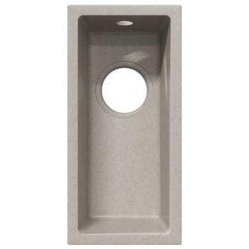 Küchenwaschbecken mit Überlauf Beige Granit