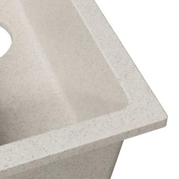 Küchenwaschbecken mit Überlauf Beige Granit