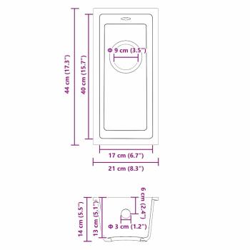 Küchenspüle in Weißem Granit mit Überlaufloch