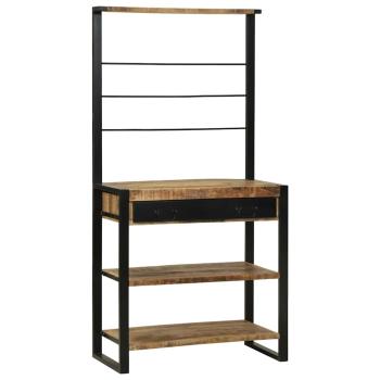 ARDEBO.de - Küchenregal 80x40x160 cm aus massivem Akazienholz