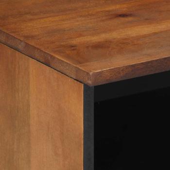 Medien-Schrank Honigbraun Massives Mango-Holz, Holzwerkstoff