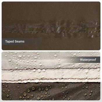 Angelzelt Braun Polyester 7-Personen Zusammenklappbar Tragbar