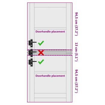 Innentür mit Glas "ORKDAL" 83x202x4 cm Massivholz Kiefer