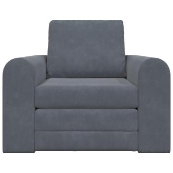 Boden-Schlafsofa 2-in-1 Dunkelgrau 98x71x83 cm Samt