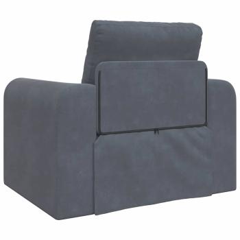 Boden-Schlafsofa 2-in-1 Dunkelgrau 98x71x83 cm Samt