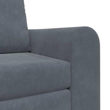 Boden-Schlafsofa 2-in-1 Dunkelgrau 98x71x83 cm Samt