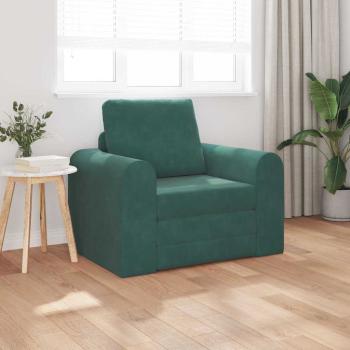 ARDEBO.de - Boden Sofa Bett 2-in-1 Dunkelgrün 98x71x83 cm Velvet