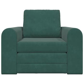 Boden Sofa Bett 2-in-1 Dunkelgrün 98x71x83 cm Velvet