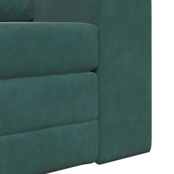 Boden Sofa Bett 2-in-1 Dunkelgrün 98x71x83 cm Velvet