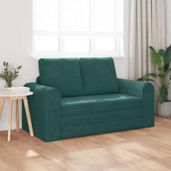 Boden Sofa Bett 2-in-1 Dunkelgrün 148x71x83 cm Samt