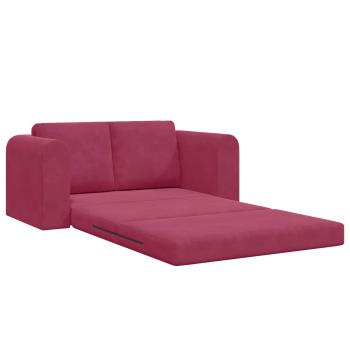 Schlafsofa Weinrot 148 x 71 x 83 cm Samt