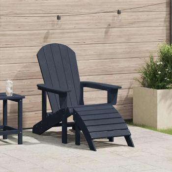 ARDEBO.de - Adirondack-Stuhl mit Fußstütze Marineblau HDPE