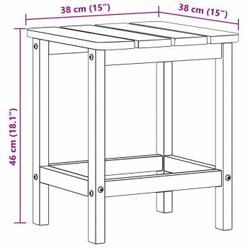 Adirondack Beistelltisch Schwarz 38x38x45 cm HDPE