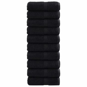 Premium Seiftücher "SOLUND" 50 Stück Schwarz 30x30 cm 550 gsm