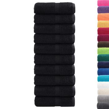 Premium Seiftücher "SOLUND" 50 Stück Schwarz 30x30 cm 550 gsm