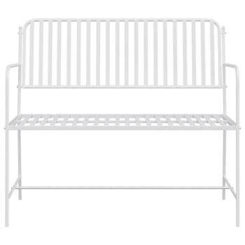 Bank Weiß Metall 103,5 x 51,5 x 90 cm Langlebig Gartenbank