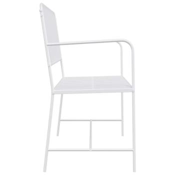 Bank Weiß Metall 103,5 x 51,5 x 90 cm Langlebig Gartenbank