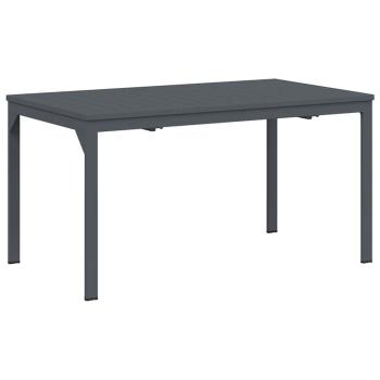 Gartentisch Dunkelgrau Aluminium Groß Erweiterbarer Tisch