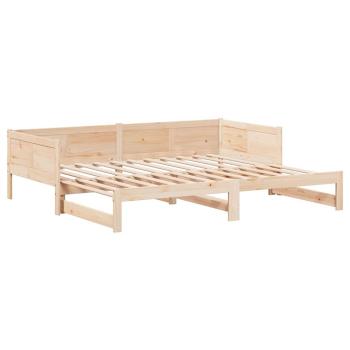 Ausziehbares Tagesbett 90x200 cm Massivholz Kiefer