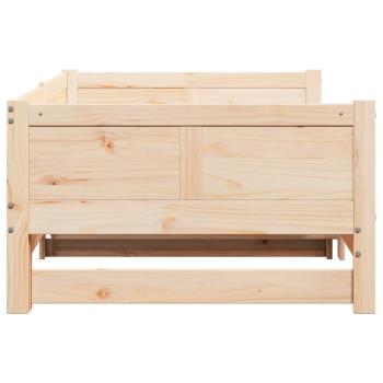 Ausziehbares Tagesbett 90x200 cm Massivholz Kiefer