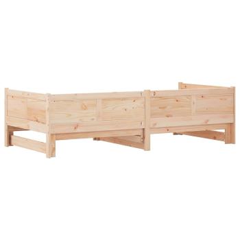 Ausziehbares Tagesbett 90x200 cm Massivholz Kiefer