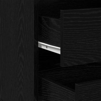 Eckkommode Schwarz Eiche 60x41x58 cm Holzwerkstoff
