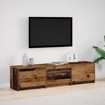 ARDEBO.de - TV Schrank mit LED Altes Holz 162.5x34x40 cm Synthetisches Holz