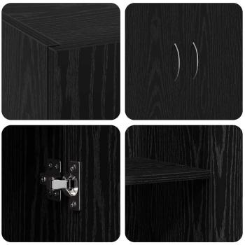 Büroschrank Schwarze Eiche 60x32x77.5 cm Holzwerkstoff