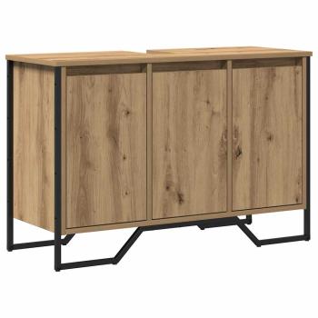 Waschbeckenschrank Eiche 91x35x60 cm Holzwerkstoff