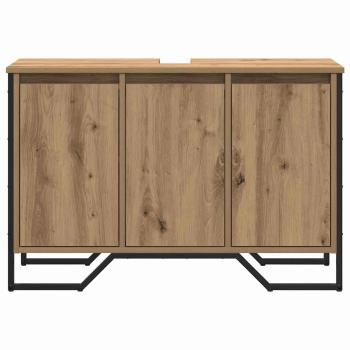 Waschbeckenschrank Eiche 91x35x60 cm Holzwerkstoff