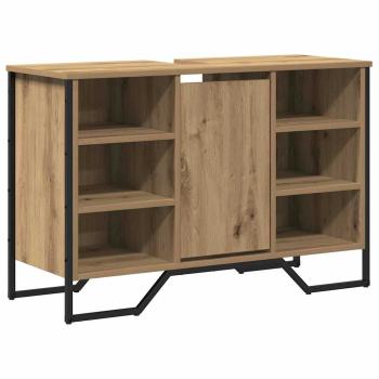 Waschbecken Schrank Artisan Eiche 91x35x60 cm Holzwerkstoff