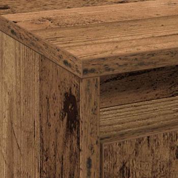 TV Schrank mit LED Altholz 139,5x34x50 cm Spanplatte