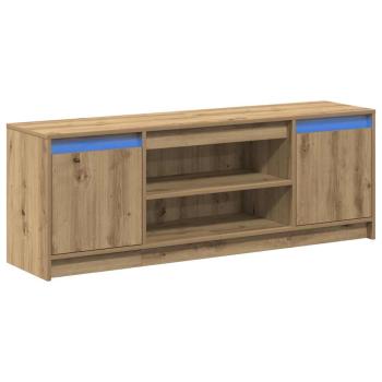 TV-Schrank mit LED Artisan Eiche 139,5x34x50 cm Holzwerkstoff