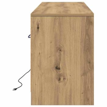 TV-Schrank mit LED Artisan Eiche 139,5x34x50 cm Holzwerkstoff