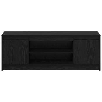 TV Schrank mit LED Schwarz Eiche 139,5x34x50 cm Holzwerkstoff