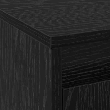 TV Schrank mit LED Schwarz Eiche 139,5x34x50 cm Holzwerkstoff