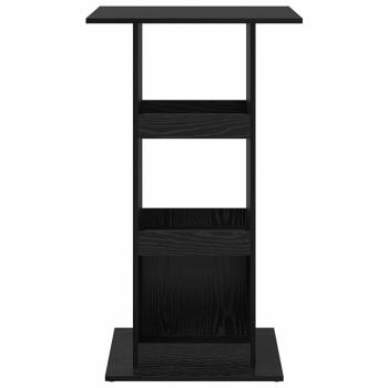 Bar Tisch mit Stauraum Schwarz Eiche 60x60x102 cm Holzwerkstoff