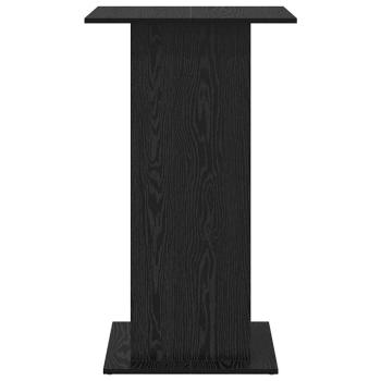 Bar Tisch mit Stauraum Schwarz Eiche 60x60x102 cm Holzwerkstoff