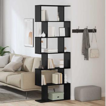 ARDEBO.de - Bücherregal Schwarz Eiche 70x24x193.5 cm Ingenieure Holz