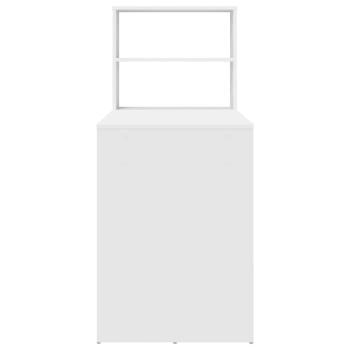 Schreibtisch mit Stauraum Weiß 113x54x120 cm Holzwerkstoff