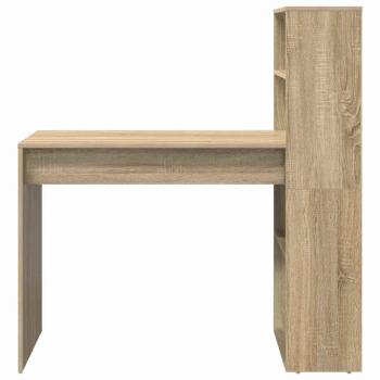 Schreibtisch mit Stauraum Sonoma Eiche 113x54x120 cm Spanplatte