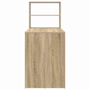 Schreibtisch mit Stauraum Sonoma Eiche 113x54x120 cm Spanplatte